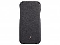 Vaja Top MagSafe Leather Flipcase Zwart - iPhone 12/12 Pro Hoesje Leer