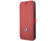 Ferrari Off Track Perforated Leather Bookcase Rood - iPhone 12 Pro Max Hoesje