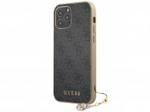 Guess 4G Monogram Charm Case Grijs - iPhone 12 Pro Max hoesje