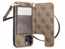 Guess 4G Crossbody Case Bruin - iPhone 12 Pro Max hoesje