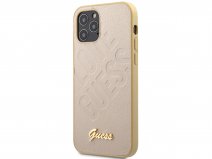 Guess Love Script Case Goud - iPhone 12 Pro Max hoesje