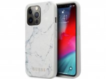 Guess Marble Case Wit - iPhone 12 Pro Max hoesje