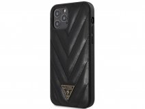 Guess V-Quilted Case Zwart - iPhone 12 Pro Max hoesje
