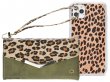 Mobilize Elegant Magnet Clutch Green Leopard - iPhone 12 Pro Max hoesje