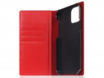 SLG Design D+ Italian Carbon Bookcase Rood - iPhone 12 Pro Max hoesje