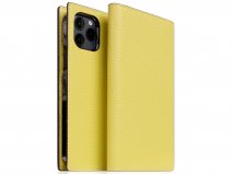 SLG Design D8 Folio Leer Lemon - iPhone 12 Pro Max hoesje