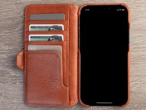 Vaja Wallet Agenda MagSafe Case Cognac - iPhone 12 Pro Max Hoesje Leer