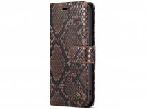 CaseMe Snake 2in1 Magnetic Bookcase Bruin - iPhone 13 Hoesje