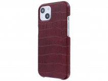 Graffi Shell Croco Rood Leer - iPhone 13 hoesje