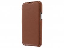 Graffi Oyster Mastrotto Leer Cognac - iPhone 13 hoesje