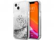 Guess Big 4G Liquid Glitter Case Zilver - iPhone 13 hoesje