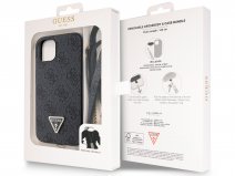 Guess 4G Monogram Necklace Case Grijs - iPhone 13 hoesje