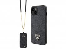 Guess 4G Monogram Necklace Case Grijs - iPhone 13 hoesje