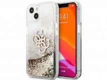 Guess Big 4G Liquid Glitter Case Goud - iPhone 13 hoesje