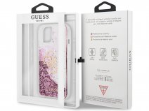 Guess Big 4G Liquid Glitter Case Roze - iPhone 13 hoesje
