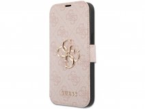 Guess Big 4G Monogram BookCase Roze - iPhone 13 hoesje