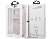Guess Stripe 4G Monogram Case Roze - iPhone 13 hoesje