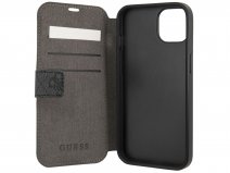 Guess Stripe 4G Monogram BookCase Grijs - iPhone 13 hoesje