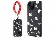 Hello Kitty Wrist Strap Case Zwart - iPhone 13/14 hoesje