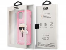 Karl Lagerfeld Ikonik Glitter Case Roze - iPhone 13 hoesje