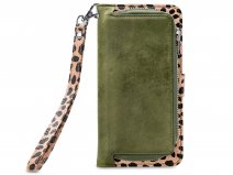 Mobilize 2in1 Magnet Zipper Case Green Leopard - iPhone 13 hoesje
