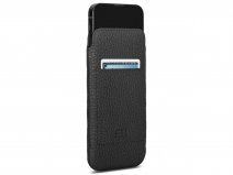 Sena Ultraslim Wallet Sleeve Zwart Leer - iPhone 13 hoesje