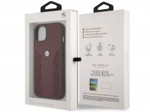 BMW Signature Leather Seat Case Rood - iPhone 13 Mini hoesje