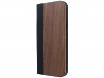 Wooden Bookcase Walnut - Houten iPhone 13 Mini hoesje