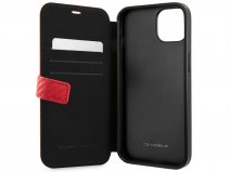 Ferrari Carbon Stripe Bookcase Rood - iPhone 13 Mini Hoesje