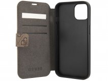 Guess Big 4G Monogram BookCase Bruin - iPhone 13 Mini hoesje