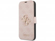 Guess Big 4G Monogram BookCase Roze - iPhone 13 Mini hoesje