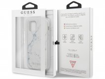 Guess Carrara Marble Case Wit - iPhone 13 Mini hoesje