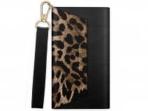 iDeal of Sweden Cassette Clutch Midnight Leopard - iPhone 13 Mini hoesje