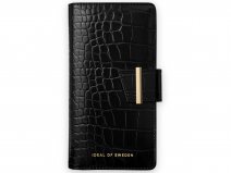 iDeal of Sweden Cora Wallet Black Croco - iPhone 13 Mini hoesje