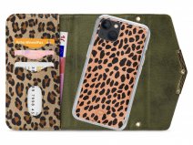 Mobilize Elegant Magnet Clutch Green Leopard - iPhone 13 Mini hoesje