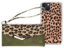 Mobilize Elegant Magnet Clutch Green Leopard - iPhone 13 Mini hoesje