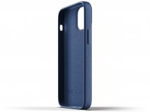 Mujjo Full Leather Case Monaco Blue - iPhone 13 Mini Hoesje Leer