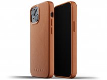 Mujjo Full Leather Case Tan - iPhone 13 Mini Hoesje Leer