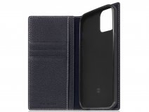 SLG Design D8 Folio Leer Black Blue - iPhone 13 Mini hoesje