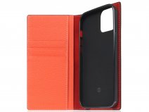 SLG Design D8 Folio Leer Coral - iPhone 13 Mini hoesje