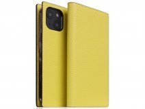 SLG Design D8 Folio Leer Lemon - iPhone 13 Mini hoesje