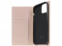 SLG Design D8 Folio Leer Light Cream - iPhone 13 Mini hoesje