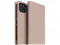 SLG Design D8 Folio Leer Light Cream - iPhone 13 Mini hoesje