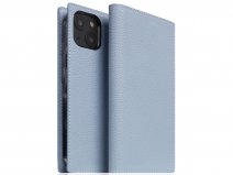 SLG Design D8 Folio Leer Powder Blue - iPhone 13 Mini hoesje