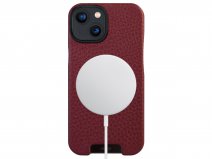 Vaja Grip Leather MagSafe Case Rood - iPhone 13 Mini Hoesje Leer