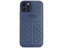 Audi Q8 Series Case Blauw Leer - iPhone 13 Pro hoesje