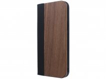 Wooden Bookcase Walnut - Houten iPhone 13 Pro hoesje