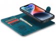 CaseMe 2in1 Magnetic Bookcase Groen - iPhone 13 Pro Hoesje