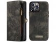 CaseMe 2in1 Wallet Case met Ritsvak Zwart - iPhone 13 Pro Hoesje