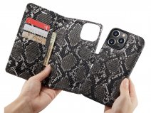 CaseMania Snake 2in1 Magnetic Bookcase Zwart - iPhone 13 Pro Hoesje